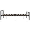 vidaXL Bed Frame without Mattress Black and White Metal 120x200 cm