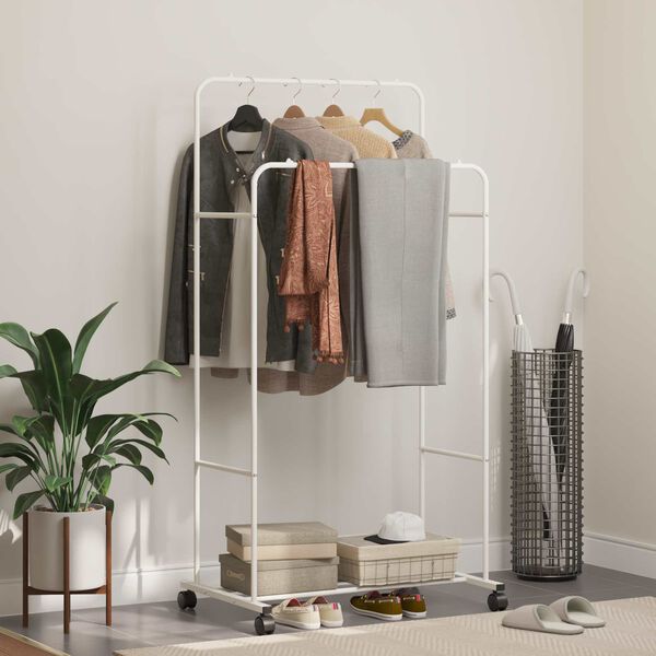 vidaXL Clothes Rack Plain White 80 x 53 x 156 cm