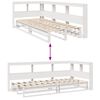 vidaXL Bookcase Bed without Mattress White 90x190cm Solid Wood Pine