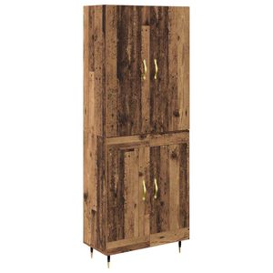 vidaXL Highboard Old Wood 69.5 x 34 x 180 cm Engineered Wood