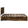 vidaXL Bed Frame with Drawer Smoked Oak 180 x 200 cm Engineered Wood