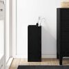 vidaXL Umbrella Stand Black Oak 25 x 24.5 x 64 cm Engineered Wood