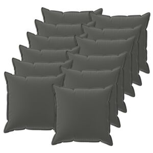 vidaXL Cushion Cover 12 pcs HOUTEN Anthracite 40 x 40 cm Polyester