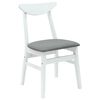 vidaXL Dining Chairs 2 pcs White 42 x 47.5 x 81 cm Solid Rubber Wood