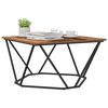 vidaXL Coffee Table Old wood 80 x 80 x 45 cm Engineered wood and steel