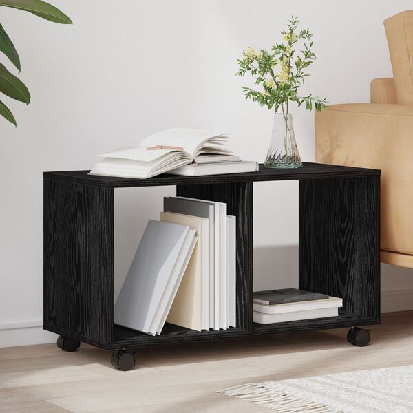 vidaXL End Table Black Oak 72 x 33 x 42.5 cm Engineered wood