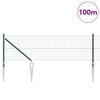 vidaXL Fence Post Green 100 x 0.5 m (19 x 19 mm mesh) Steel and PVC