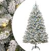 vidaXL Artificial Christmas Tree Green and White 240 cm PVC and Metal