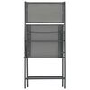 vidaXL Folding Outdoor Chairs 4 pcs Grey Steel and Textilene