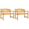 vidaXL 3 Piece Garden Dining Set Solid Wood Teak