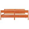 vidaXL Bed Frame without Mattress Wax Brown 200x200 cm Solid Wood Pine