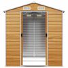 vidaXL Garden Shed Light Brown 191x215x198 cm Galvanised Steel