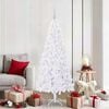vidaXL Artificial Christmas Tree with Stand White 180 cm PVC and Steel