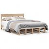 vidaXL Bed Frame without Mattress 150x200 cm King Size Solid Wood Pine