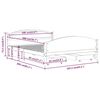 vidaXL Bed Frame without Mattress White Solid Wood Pine 160x200 cm