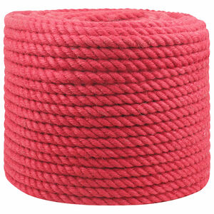 vidaXL Jute Rope 10 mm Red 100% Tossa jute