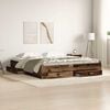 vidaXL Bed Frame with Drawer Old Wood 180 x 200 cm Engineered Wood