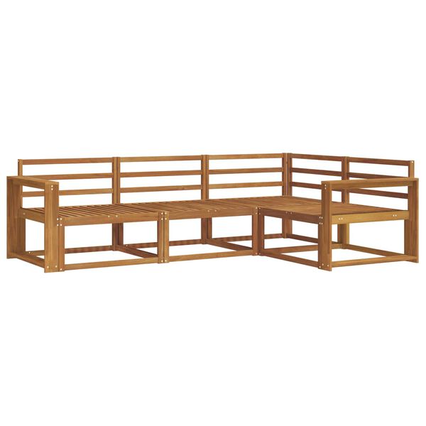 vidaXL Outdoor Sofa Set 4 pcs Natural Solid Acacia Wood