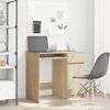 vidaXL Desk Sonoma Oak 86x49x76 cm Engineered Wood