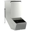 vidaXL Rabbit Feeder Silver 12.5 x 26 x 28.5 cm 1 kg Galvanised Steel