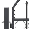 vidaXL Garden Fence Gate with Arched Top Grey 500 x 100 cm Steel
