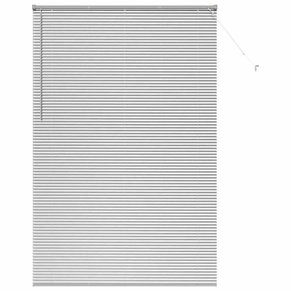 vidaXL Window Blind with Curtains Manual Silver Aluminium