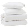 vidaXL Duvet Set with Pillow 3 pcs White Microfiber and Down Feather