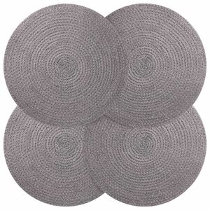 vidaXL Jute Placemets 4 pcs Grey 100% Tossa Jute