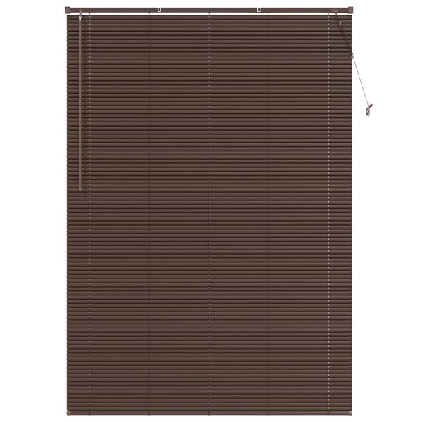 vidaXL Venetian Blind Manual Dark Brown with Pattern 213 x 160 cm PVC