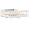 vidaXL Bookcase Bed without Mattress White 180x200 cm Super King Solid Wood Pine