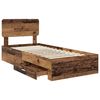 vidaXL Bed Frame with Headboard Old Wood 90 x 190 cm Engineered Wood