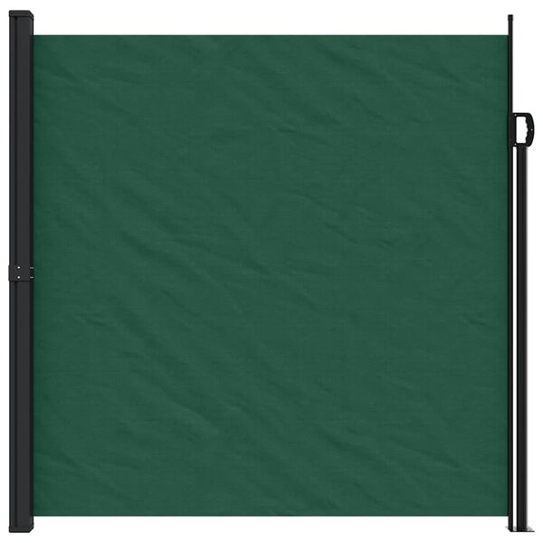 vidaXL Retractable Side Awning Dark Green 200x600 cm