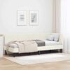 vidaXL Corner Bed Frame with Headboard Cream 80 cm x 200 cm Velvet