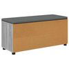 vidaXL Hall Bench with Cushion Plain Grey Sonoma 100 x 38 x 46 cm