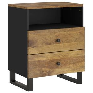 vidaXL Bedside Cabinet 50x33x62 cm Solid Wood Mango&Engineered Wood