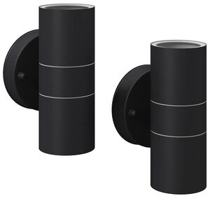 vidaXL Outdoor LED Wall Lights 2 pcs Stainless Steel Up/Downwards