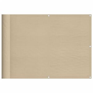 vidaXL Balcony Screen Beige 75x700 cm 100% Polyester Oxford