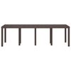 vidaXL Garden Dining Table Brown 250 x 100 x 73 cm Poly Rattan