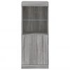 vidaXL Sideboard with LED Lights Grey Sonoma 41x37x100 cm