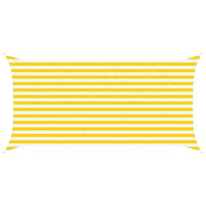 vidaXL Sun Shade Sail Yellow and White 4 x 2 m 100% Polyester Oxford