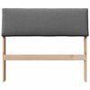 vidaXL Upholstered Headboard Dark Grey 100 cm Solid Pine Wood