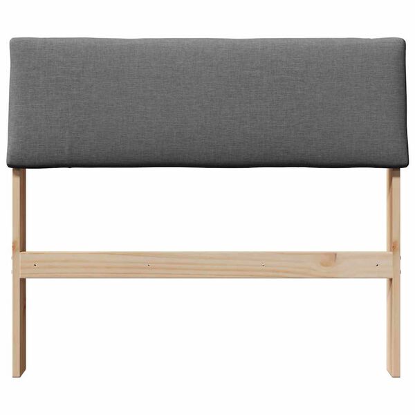 vidaXL Upholstered Headboard Dark Grey 100 cm Solid Pine Wood