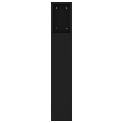 vidaXL Headboard Cabinet Black 140x18.5x104.5 cm