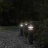 vidaXL Outdoor Floor Lamps with Sensors 3pcs Black 50 cm Aluminium