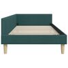 vidaXL Corner Bed Frame with Headboard Dark Green 90 x 190 cm Fabric