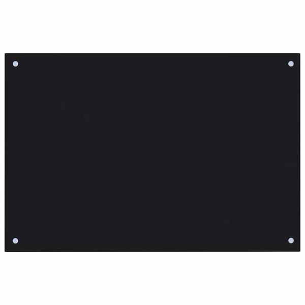 vidaXL Kitchen Backsplash 2 pcs Black 90 x 60 cm Tempered Glass