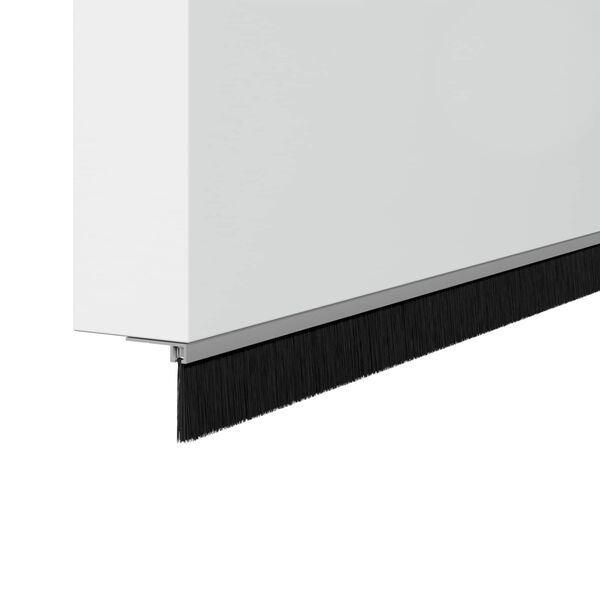 vidaXL Screw-on Door Brush Seals 2 pcs Silver 100 cm Aluminium Alloy