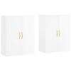 vidaXL Wall Mounted Cabinets 2 pcs High Gloss White 69.5x34x90 cm