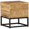 vidaXL Side Table 30x30x33 cm Rough Mango Wood
