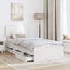vidaXL Bed Frame with Drawer White 75 x 190 cm Engineer Wood